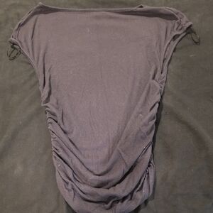 H&M Black Ruched Shirt